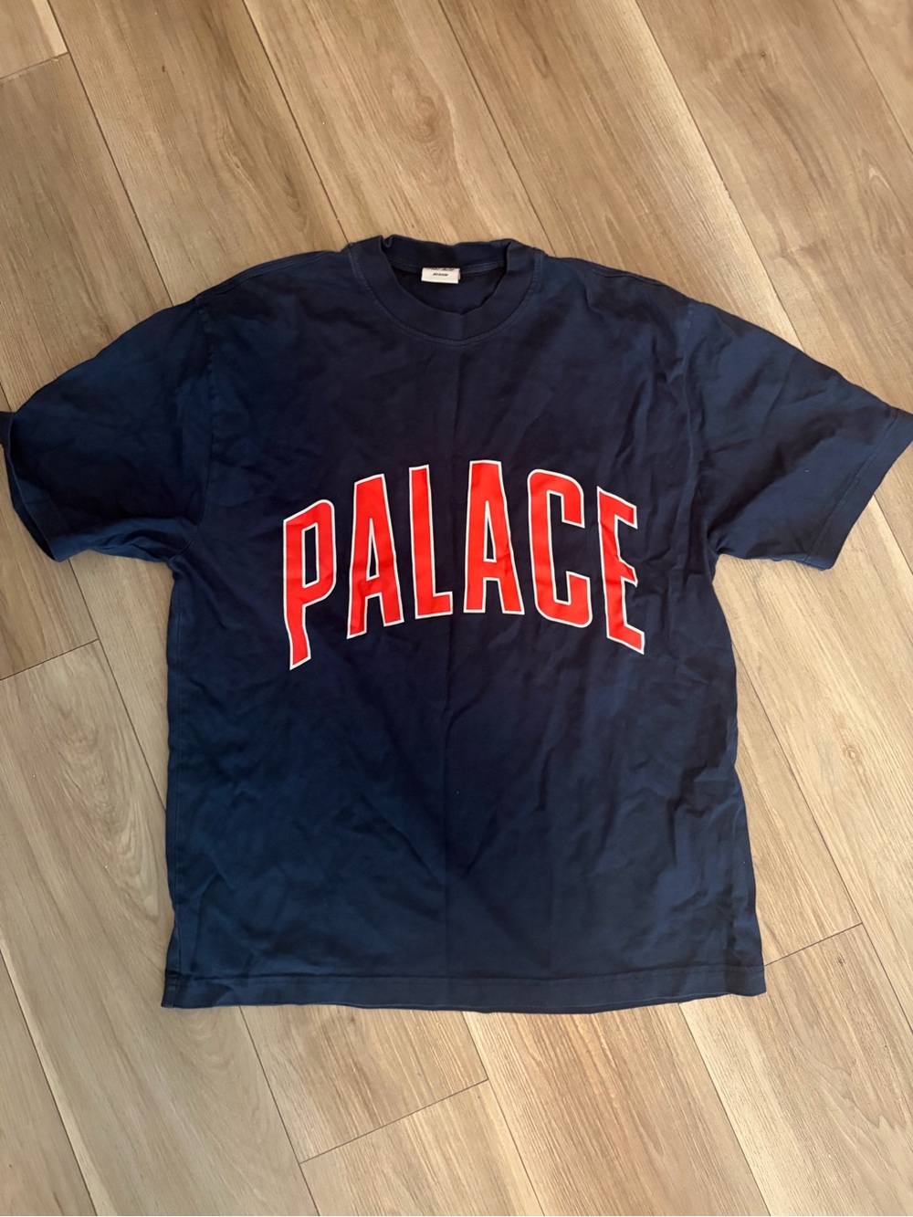 PALACE Navy Blue Tee with Red Arch Logo